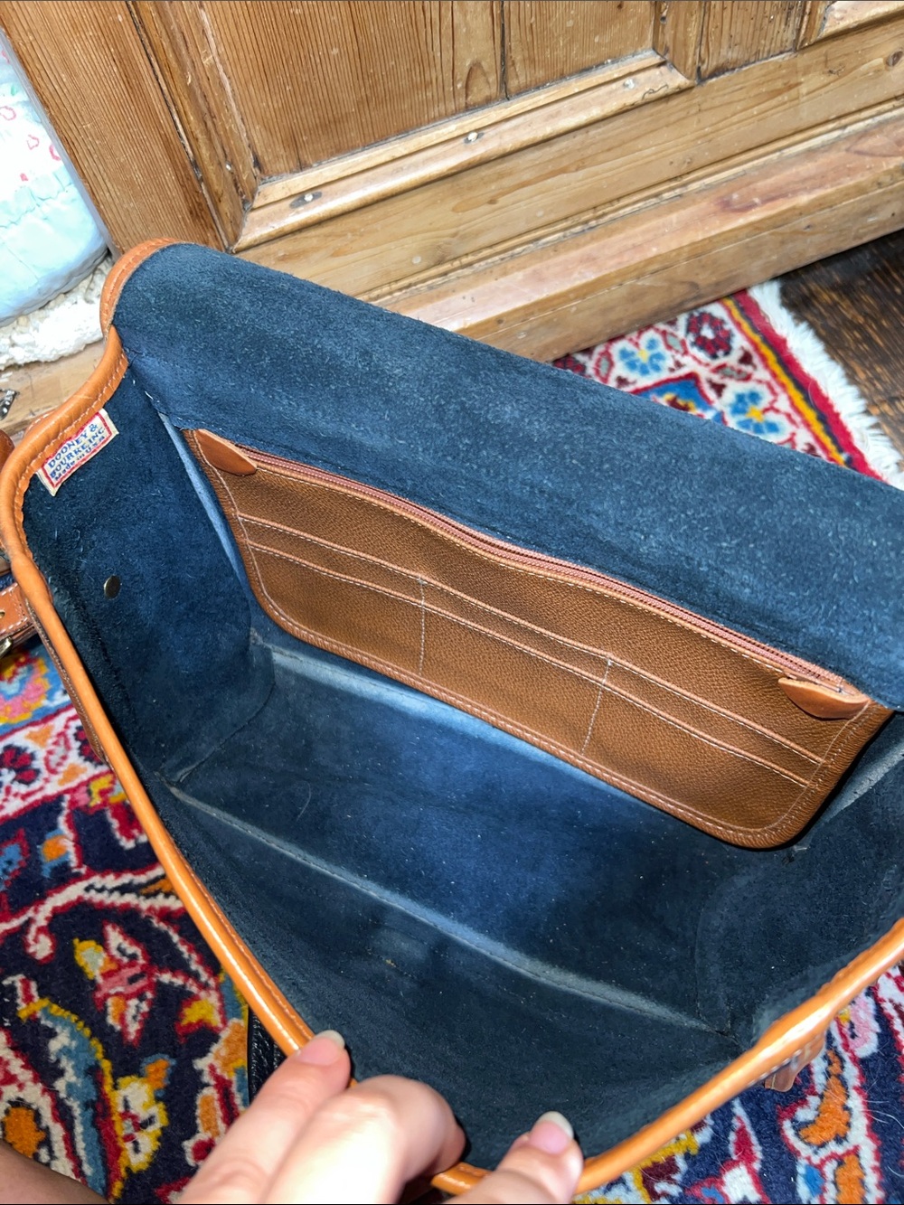 Dooney & Bourke Surry All Weather Leather Navy Crossbody - Picture 11 of 13